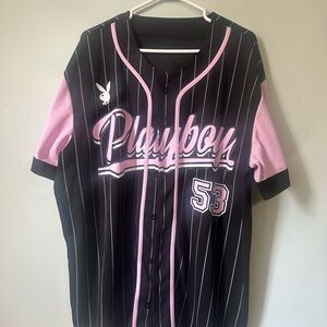 Playboy Black and Pink Strip Jersey